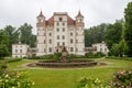 Lomnica, dolnoÃâºlÃâ¦skie / Poland-June 21, 2020.:A beautiful palace in the south of Poland. Renovated historic building